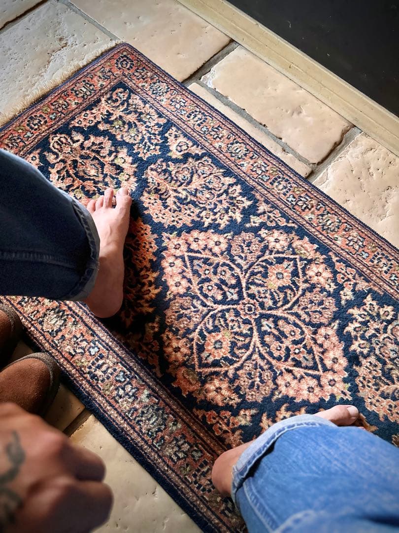 トライバルラグ　ヴィンテージラグ　ペルシャ絨毯　サルーク　ヴィレッジラグ　美品