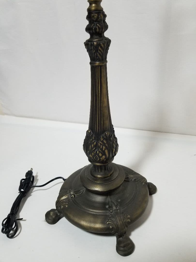 ステンドグラスランプ　花　フラワー　大型　モザイクガラス　2灯