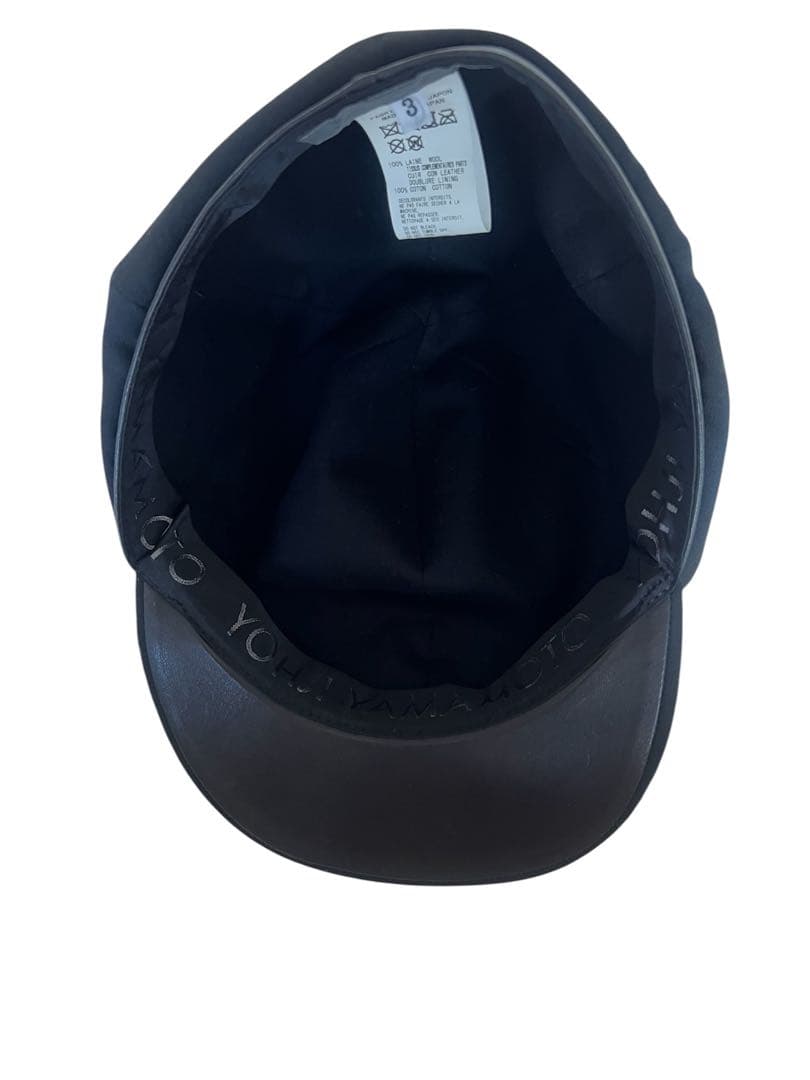 【美品】 Yohji Yamamoto ブラック　キャスケット ヨウジヤマモト
