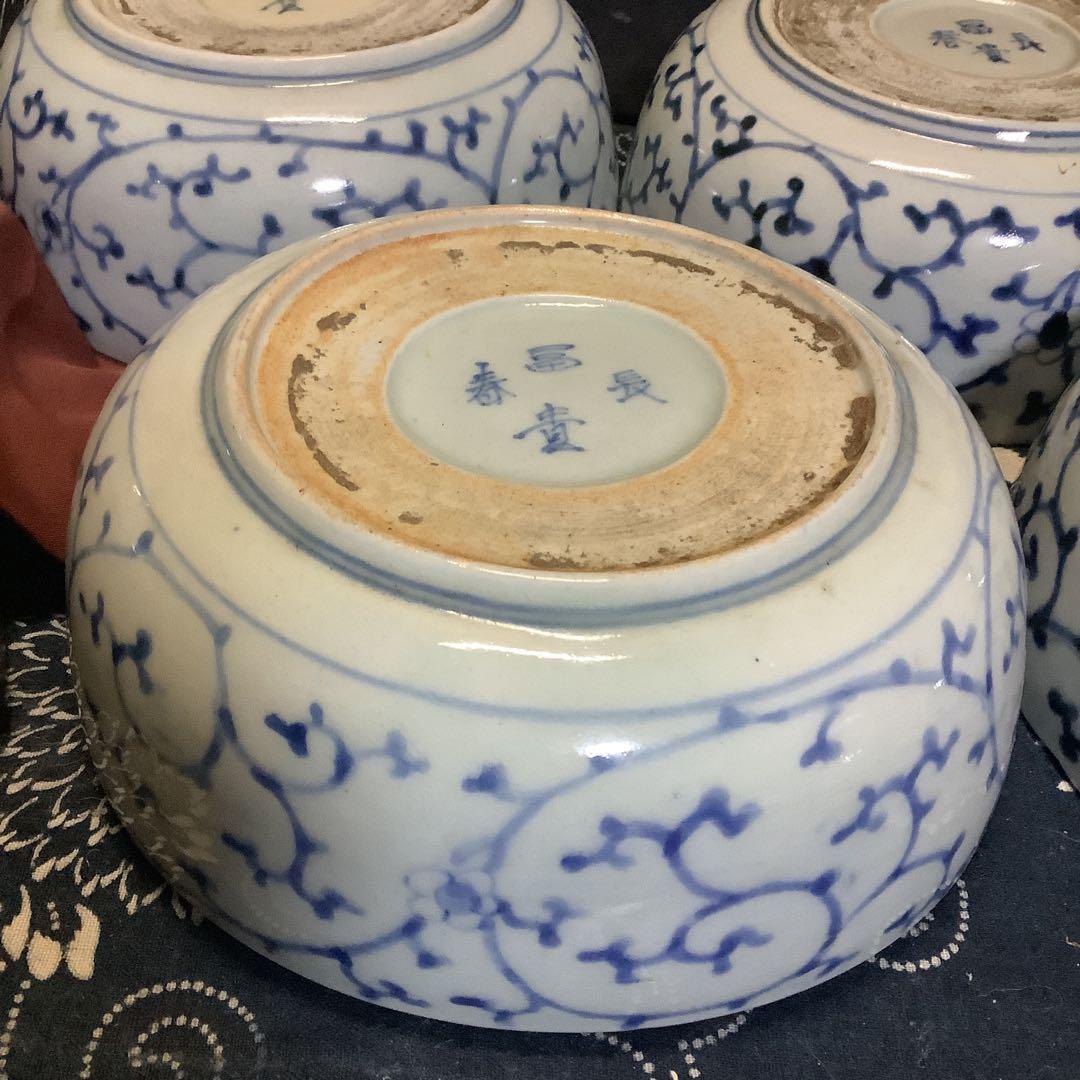 古伊万里　蛸唐草　富貴長春　大膾皿　江戸　6客　李朝・大聖寺・輪島塗・九谷焼好き