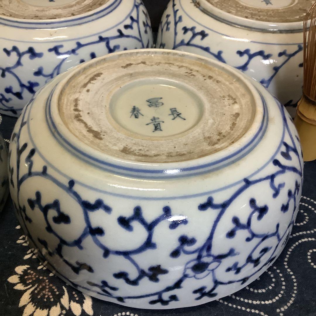 古伊万里　蛸唐草　富貴長春　大膾皿　江戸　6客　李朝・大聖寺・輪島塗・九谷焼好き