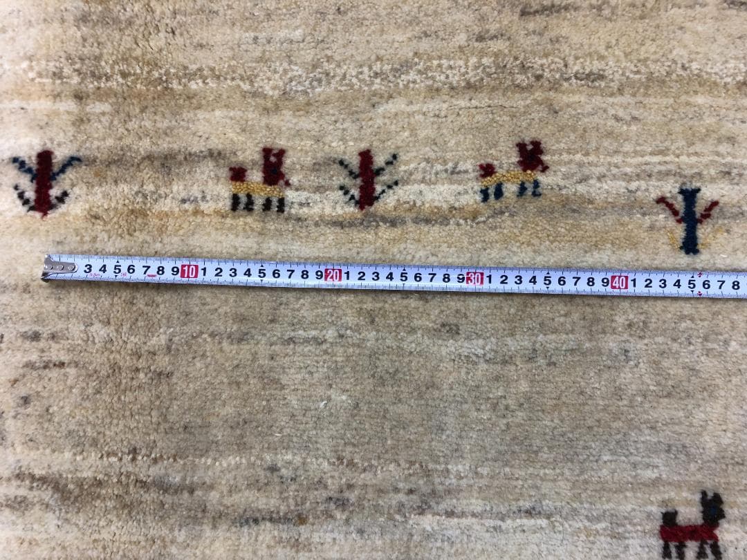 ケンケン様用　ギャベ イラン産 200×292 白 K-27