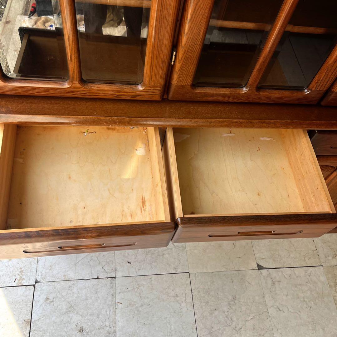 取付無料！シギヤマ家具 天然木北欧風アンティーク食器棚 キッチンカウンター✨