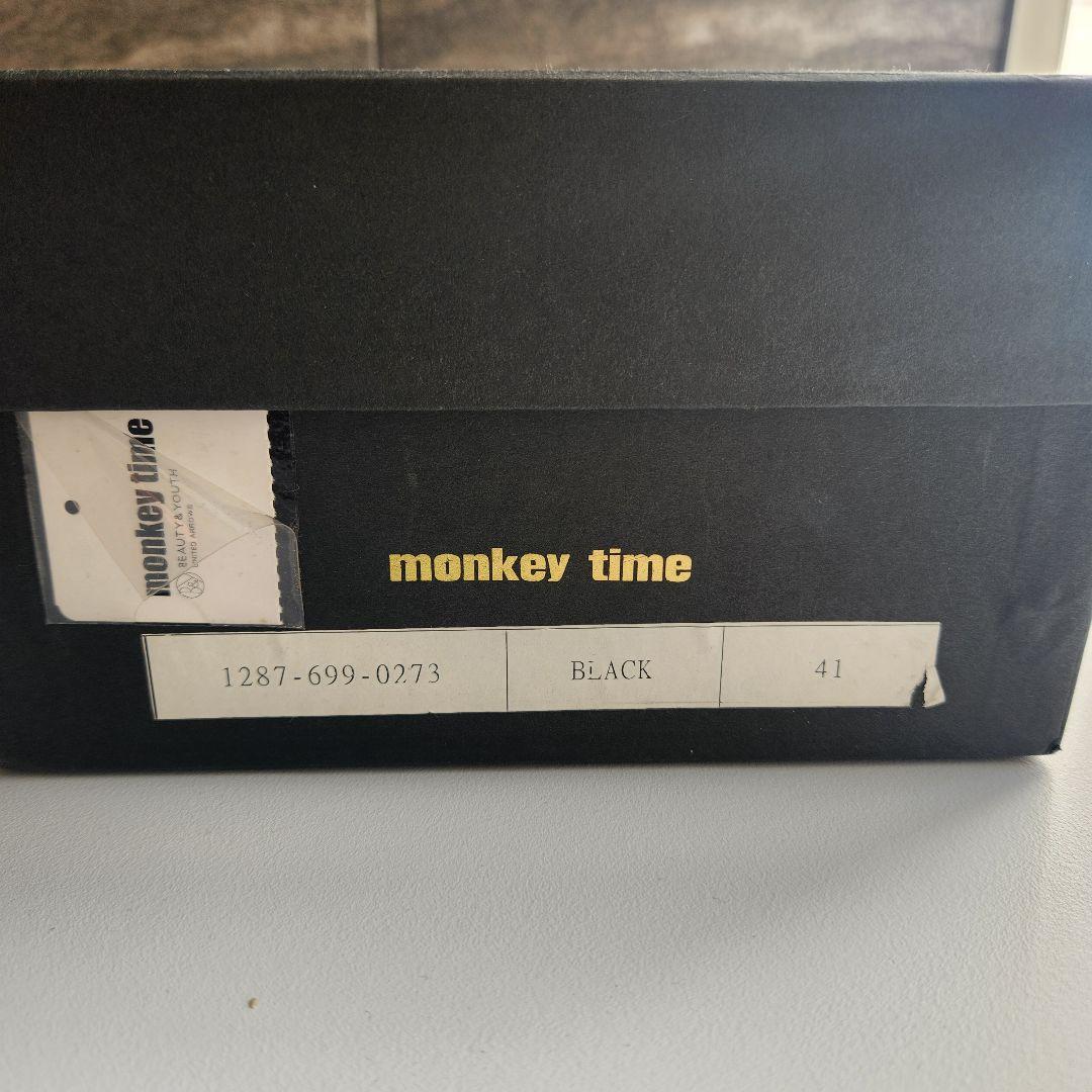 monkey time タッセル付きローファー 黒