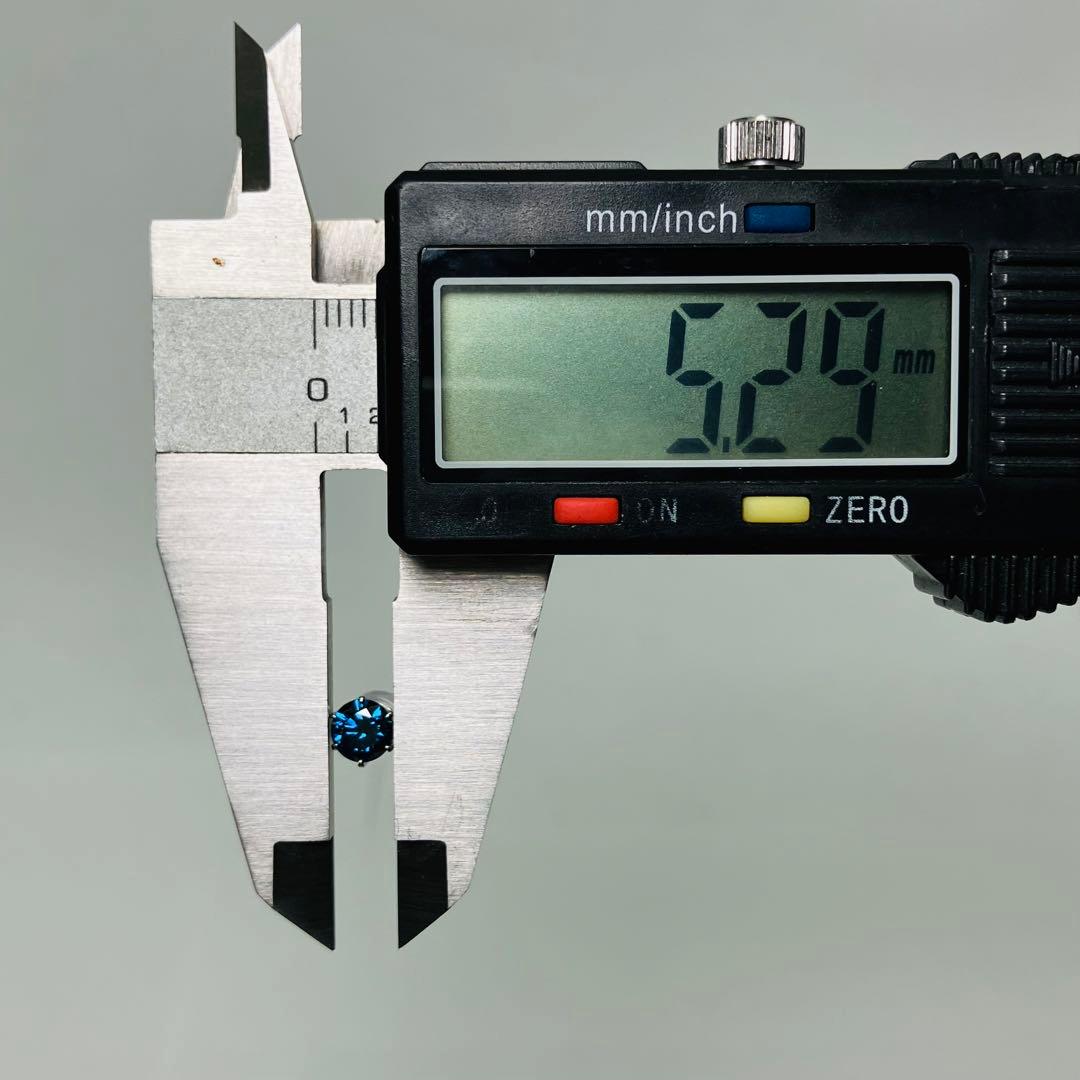 美品 Pt900 トリート ブルーダイヤモンド ピアス BD:1.027ct