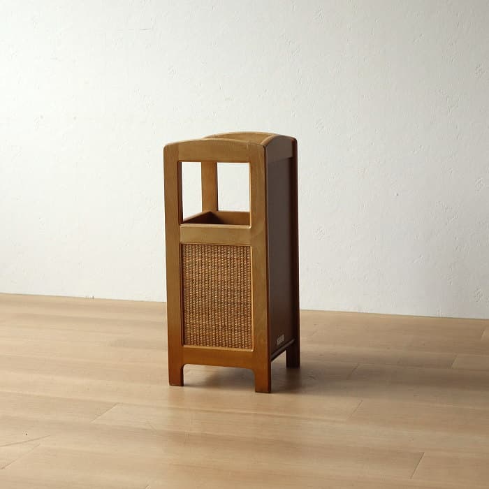 カリモク 傘立て レトロ ヴィンテージ ラック ラタン