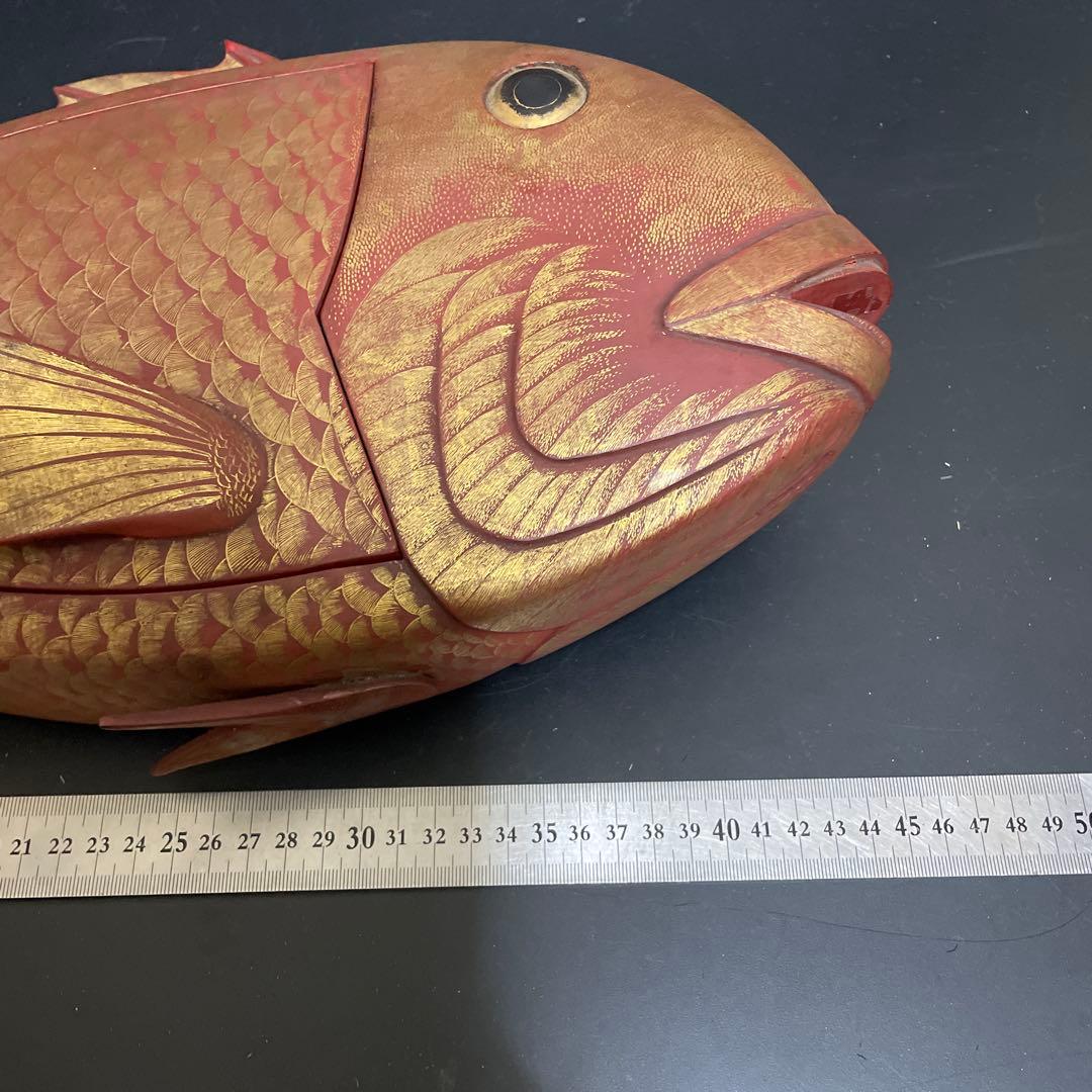 時代物　特大　木製　鯛菓子器　刺身盛り