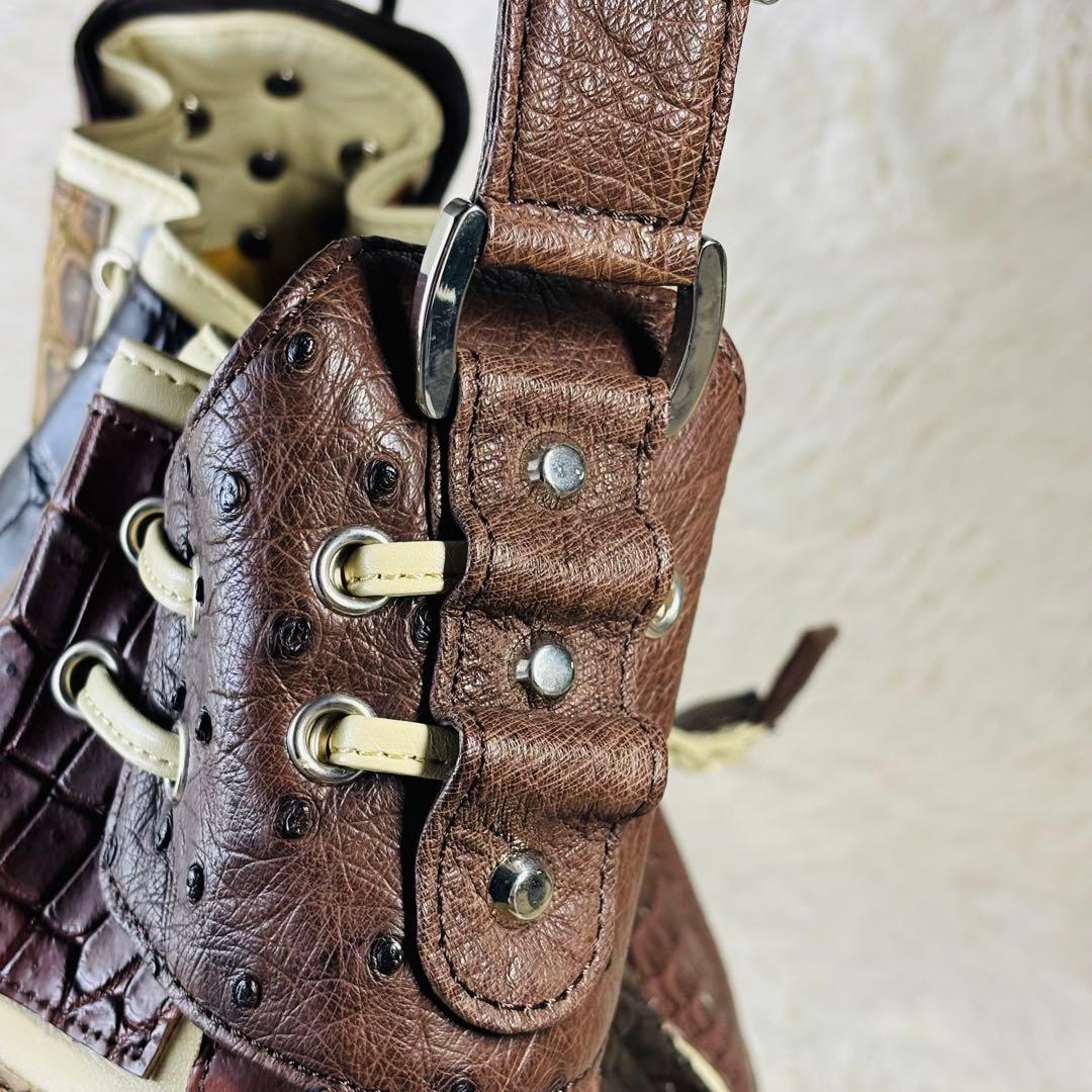 JRA クロコダイル　ハンドバッグ　オーストリッチ　ラージクロコ　スモールクロコ