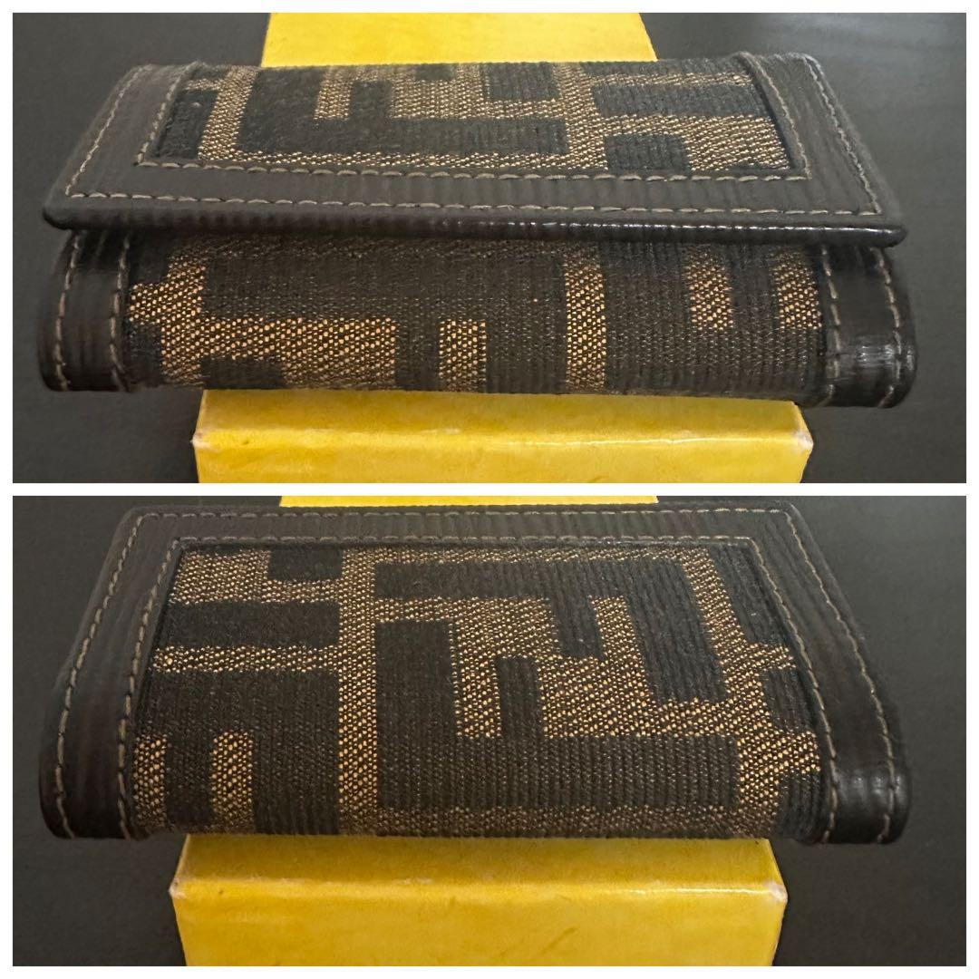 【未使用級】FENDI 6連 ズッカ柄 キーケース ブラウン
