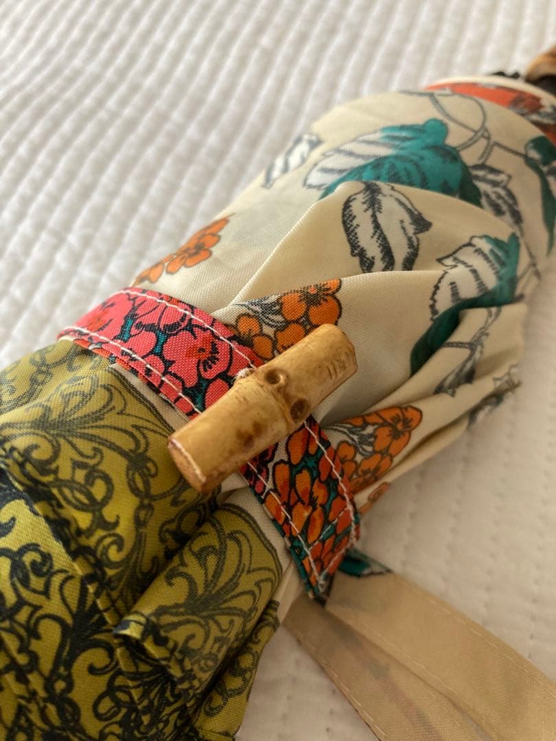 manipuri 花柄 2way折りたたみ傘 晴雨兼用