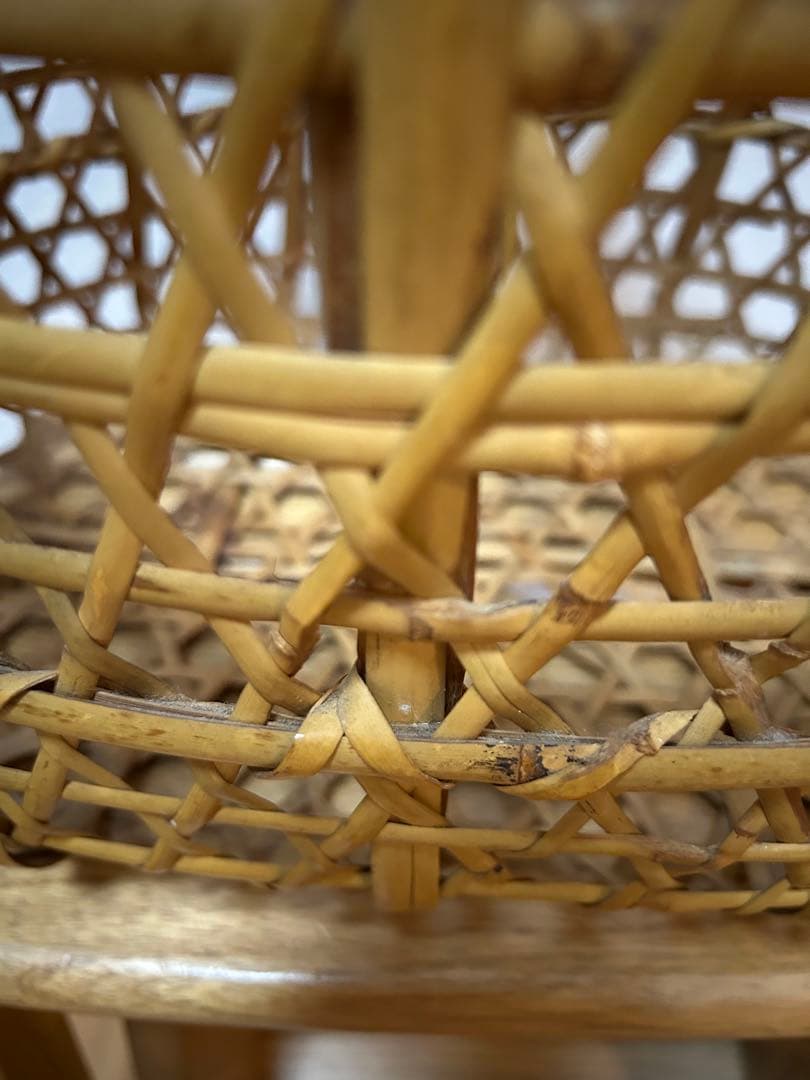 りんごかご　根曲竹　国産　竹籠　持ち手