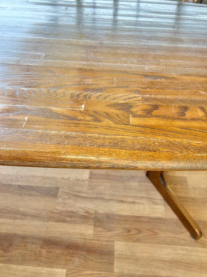 691 北欧風 ダイニングテーブル　木製 4人用 140cm ヴィンテージ　a