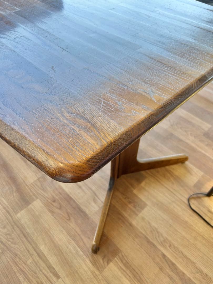 691 北欧風 ダイニングテーブル　木製 4人用 140cm ヴィンテージ　a