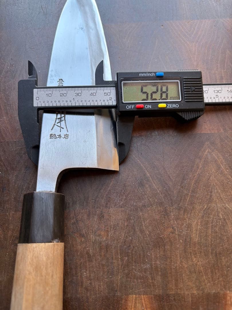 正本総本店　霞　玉白鋼　出刃　180mm 6寸　包丁　和包丁　本職　釣り