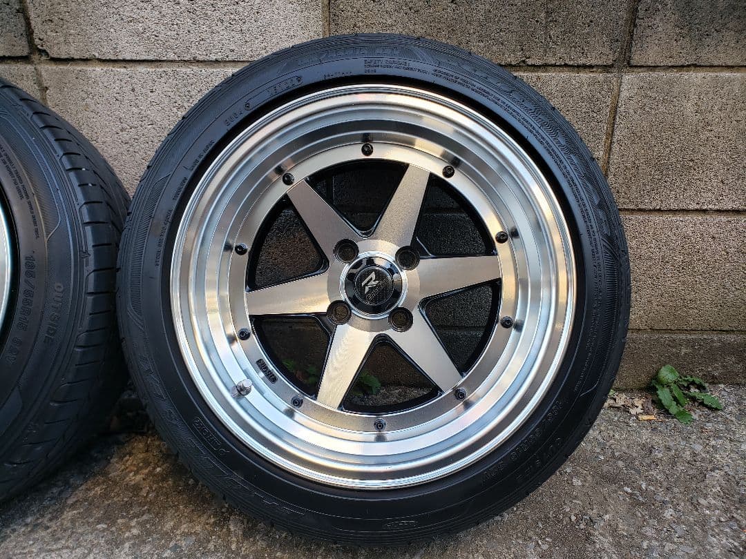 ロンシャン風15インチ pcd100 8j オフセットプラス20