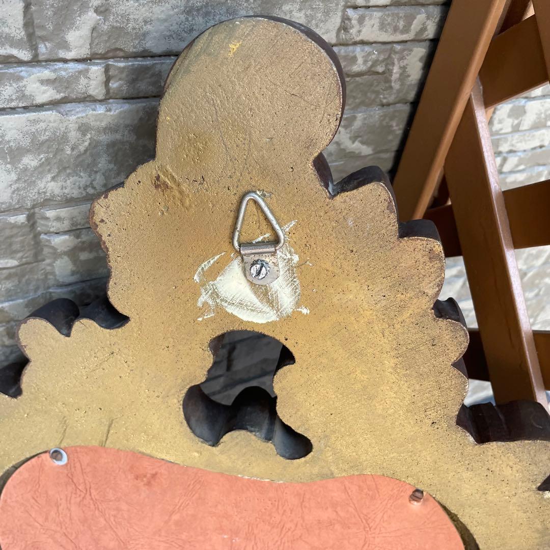 フランス製 フレンチミラー　アンティーク風 ミラー 壁掛け鏡 金花柄　ロココ調