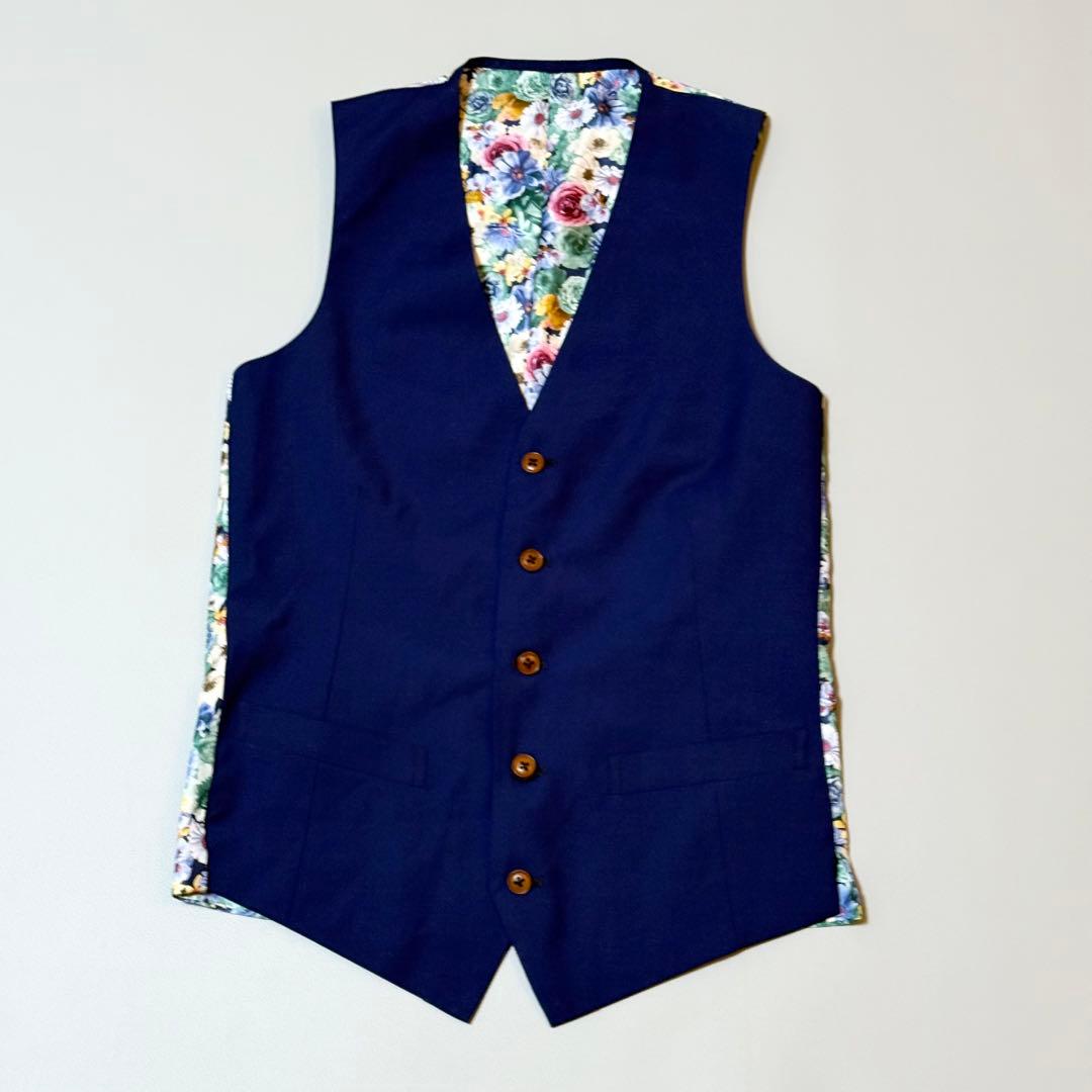 圧倒的存在感 エルメネジルド ゼニア 花柄 総裏 3ピース セットアップ