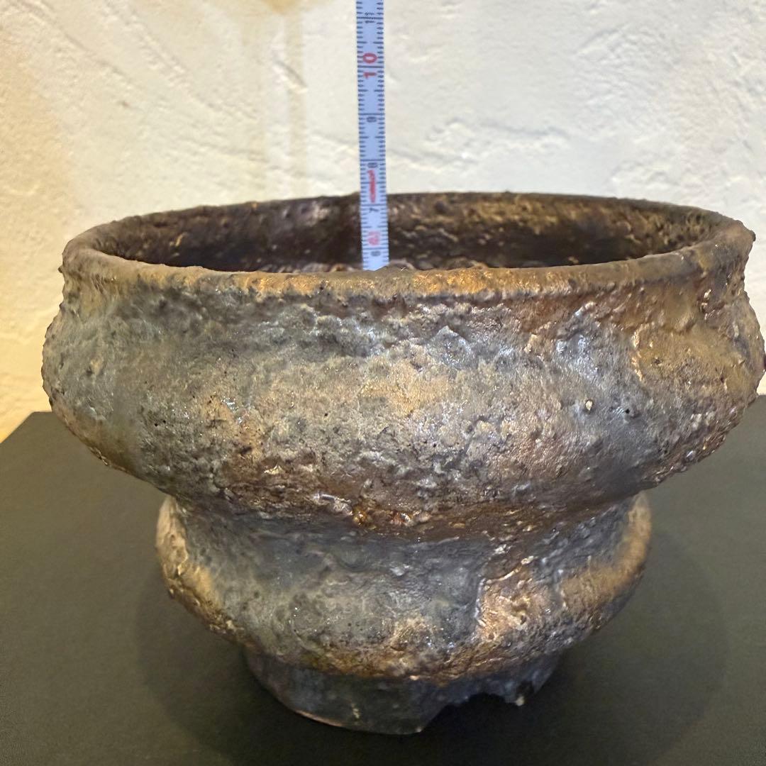 新品未使用 阪本健 作家鉢 植木鉢 黒