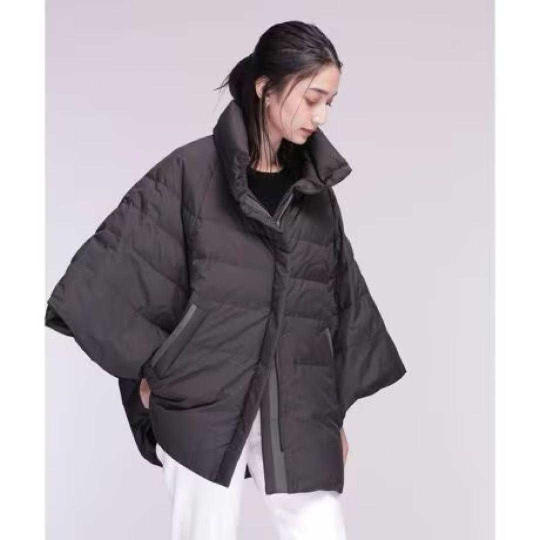 西川ダウン　ナノユニバース　ダウンポンチョ　ケープ　NISHIKAWA