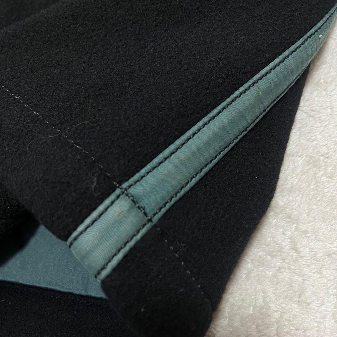 きらら　　 オム　ウール　ライン　プリント　ダッフルコート　ブラック　M