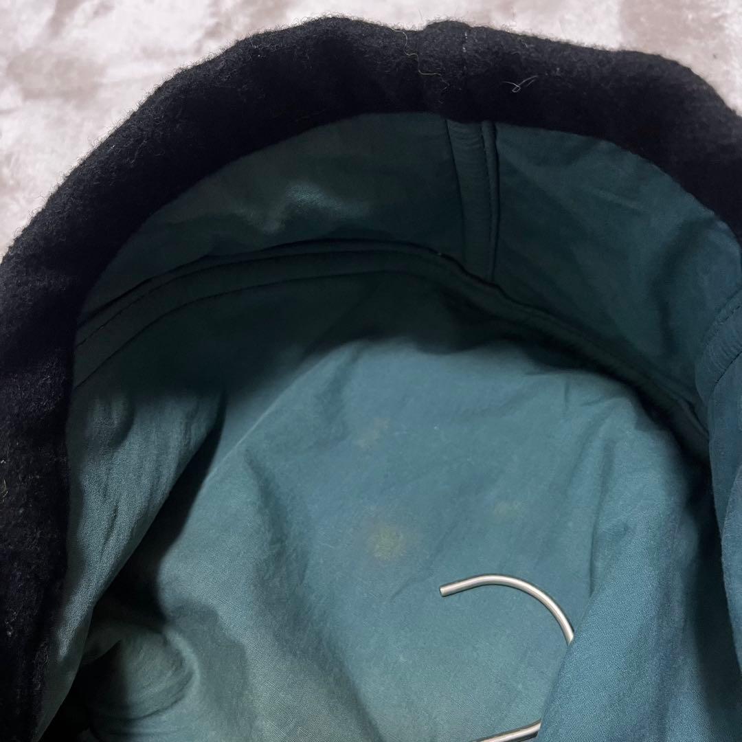 きらら　　 オム　ウール　ライン　プリント　ダッフルコート　ブラック　M