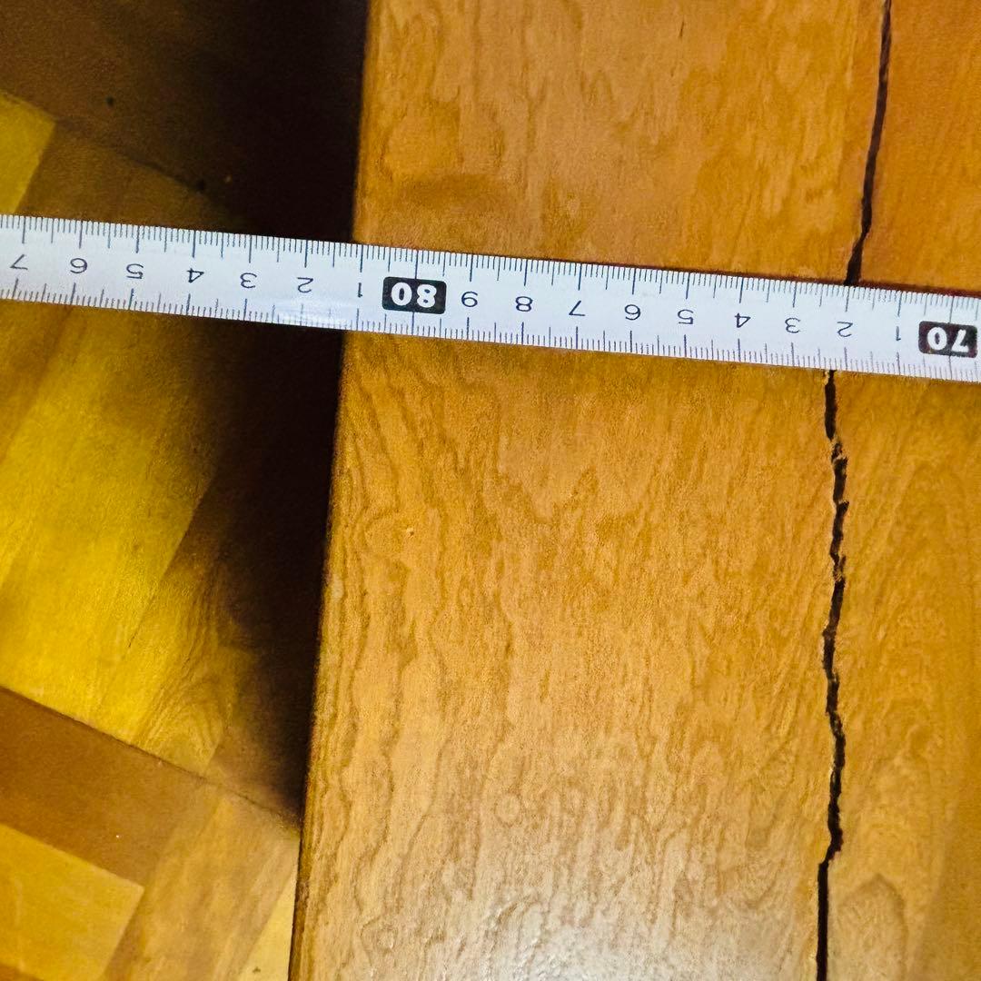 最終お値下げ❣️木製シンプル座卓 天板ひび割れあり