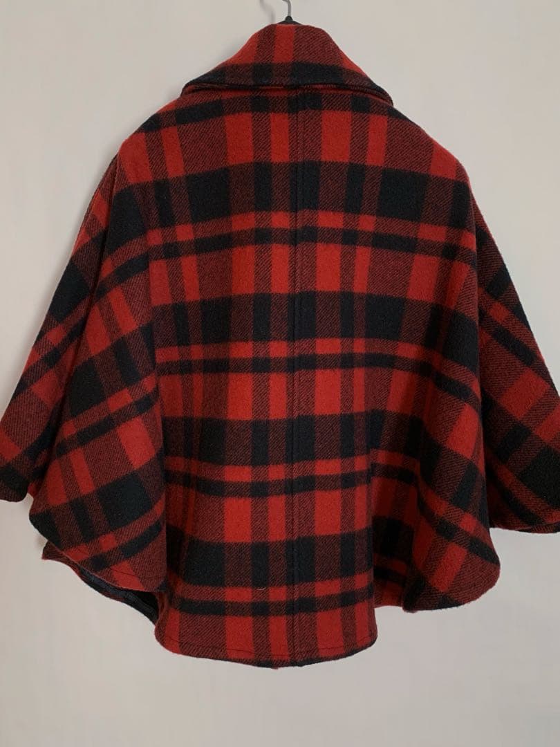 フィデリティ×ローズバッド WOOLRICH生地 ポンチョ/マント2wayコート