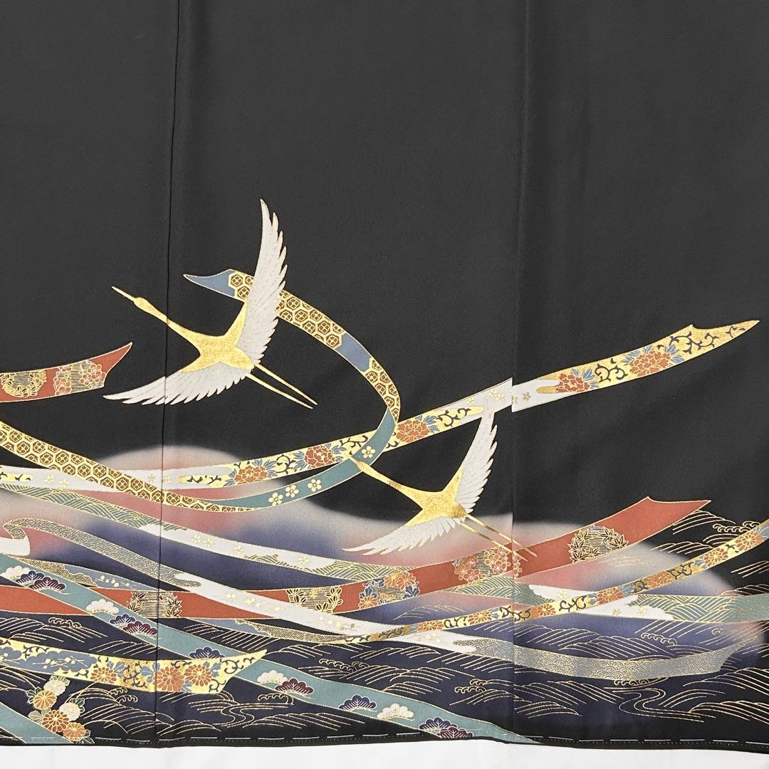 【654】友禅•金箔•金駒刺繍 黒留袖
