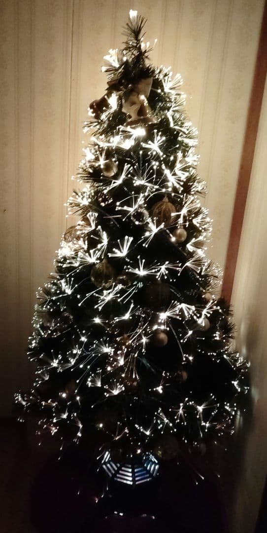 クリスマスツリー150cm 光ファイバー・ハロゲンランプ使用
