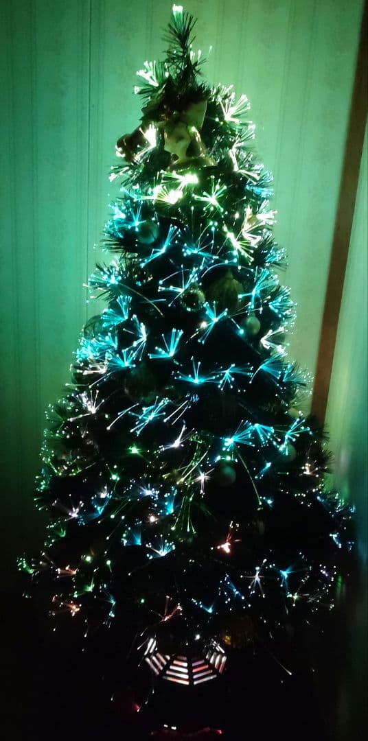 クリスマスツリー150cm 光ファイバー・ハロゲンランプ使用