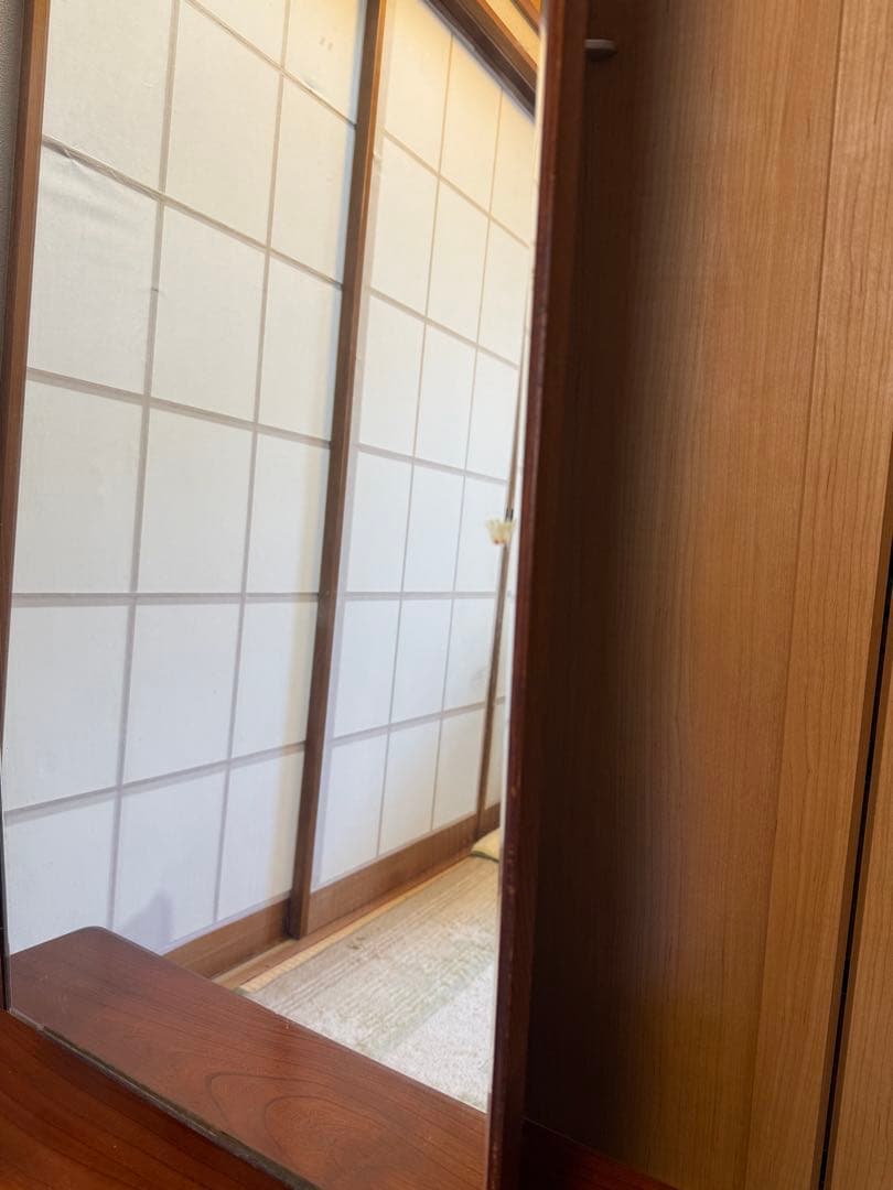 【送料込み】木製ドレッサー・鏡台 大きめ鏡 3引き出し