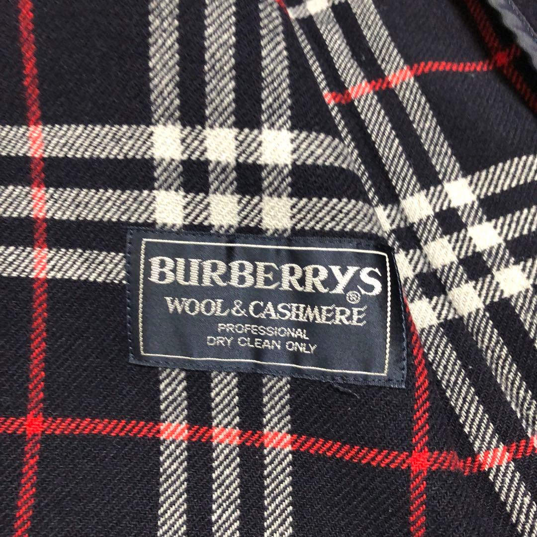 バーバリーズ　ダッフルコート　カシミヤ　ネイビー