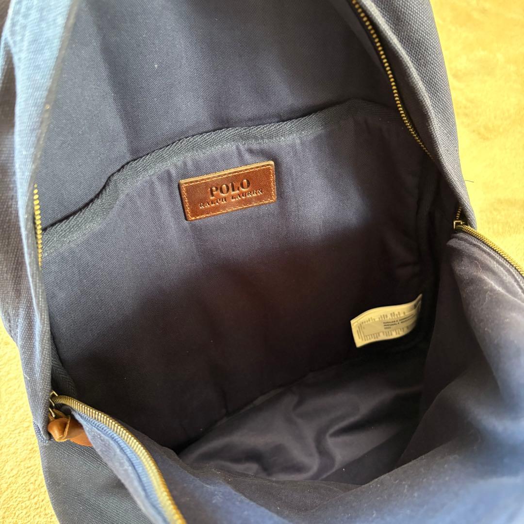 【極美品】POLO RALPH LAUREN ポロベア刺繍キャンバス リュック