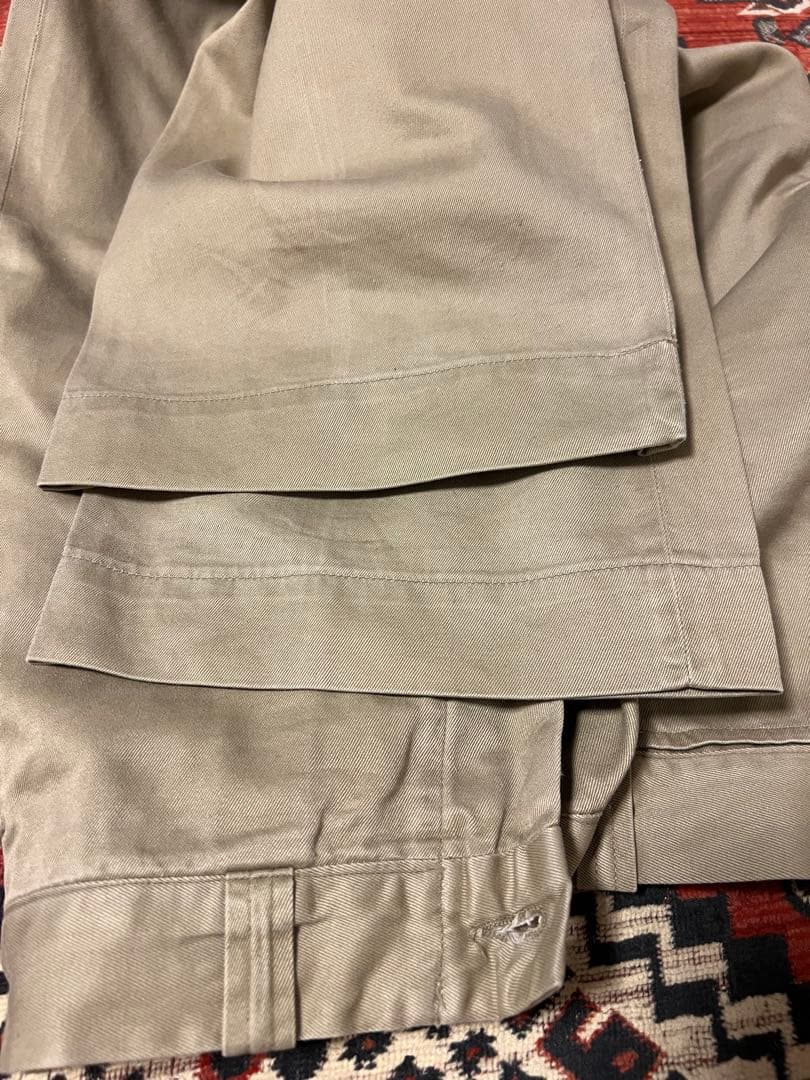 US ARMY 51カーキ 45カーキ 米軍実物 ボタンフライチノパン 50s