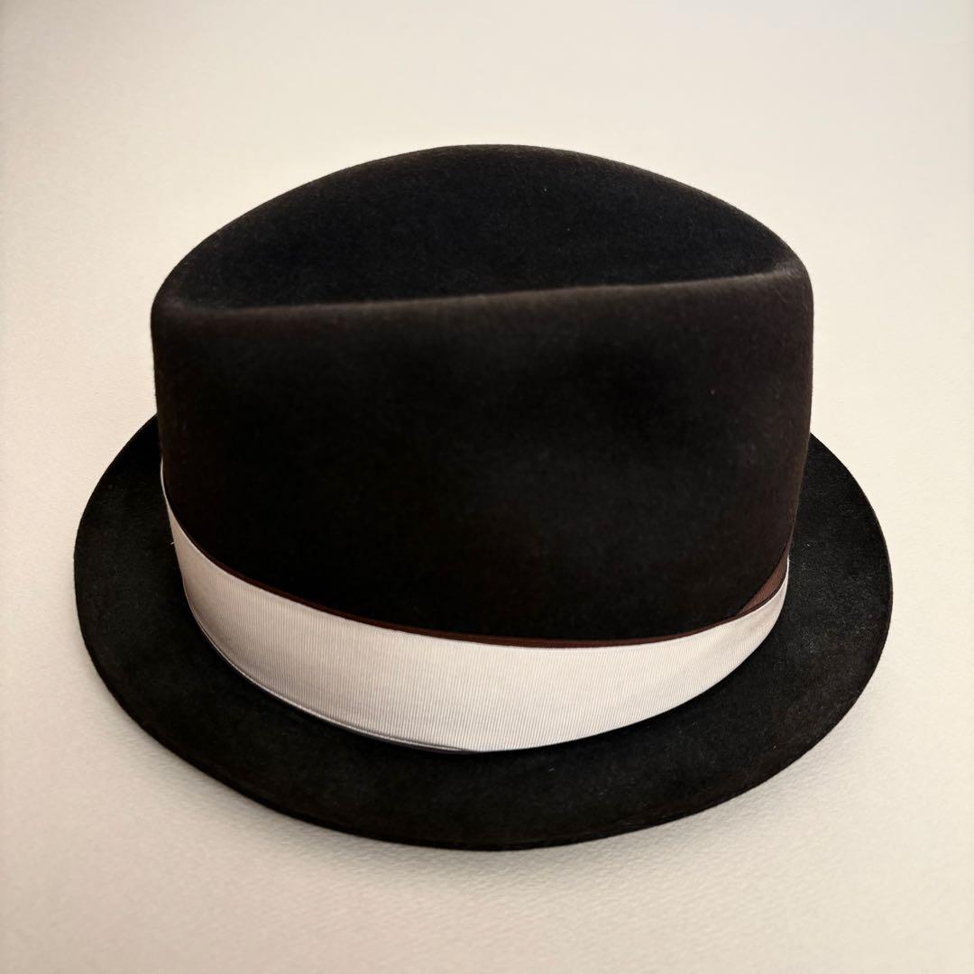 【ボルサリーノ フェルトハット こげ茶】