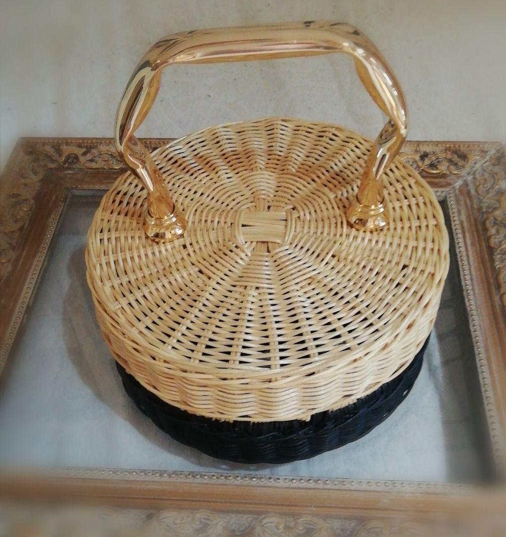 マニマリス　パンケーキ　かごバッグ 　バイカラー　シングル