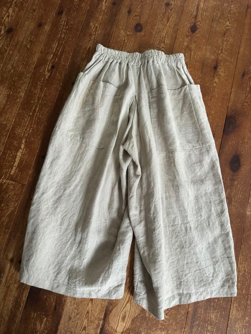 megu様用スロンスクエアリネン100%ガウチョパンツ
