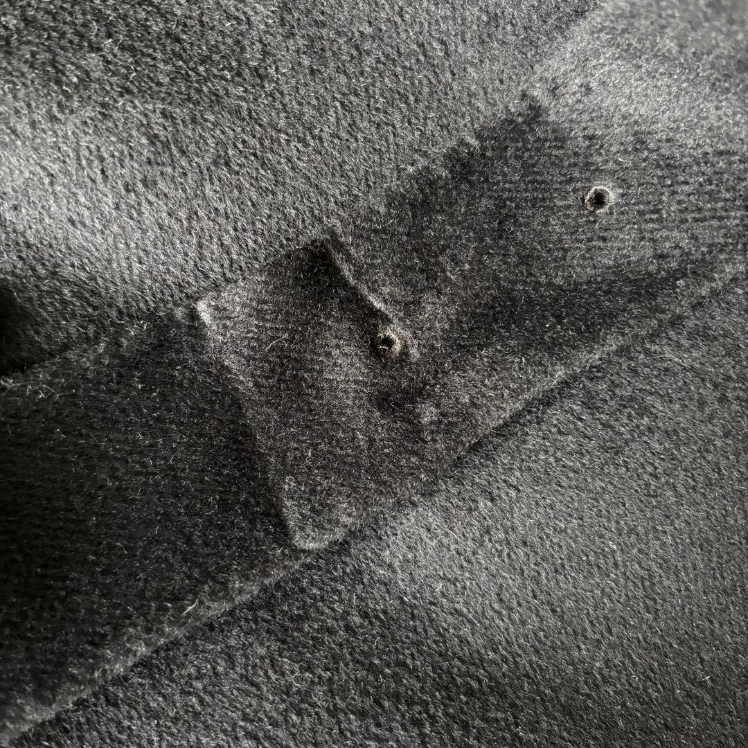 【美品✨】バーバリーロンドン　トレンチコート　カシミヤ　ウール　ベルト　黒　Ｌ