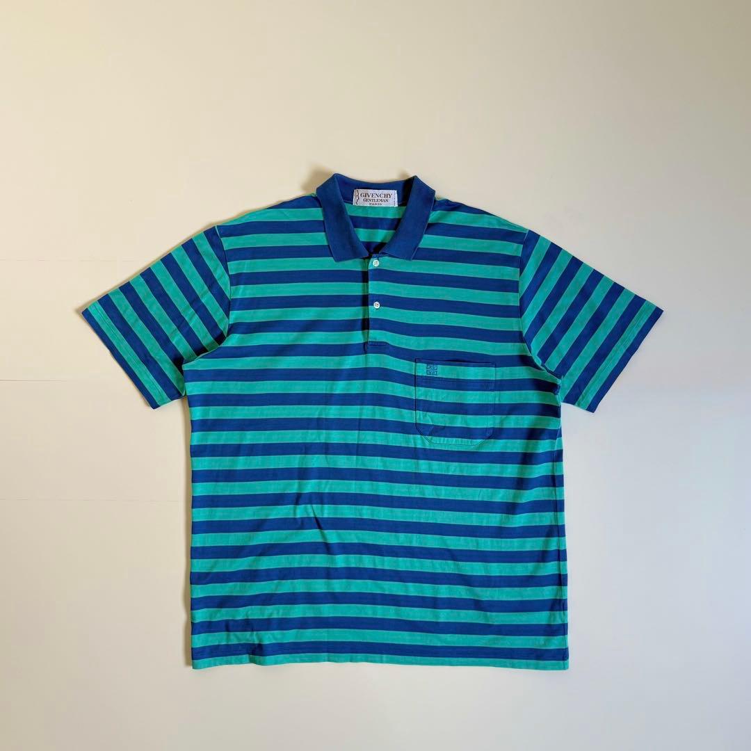 【GIVENCHY】1980s Striped S/S Polo Shirt