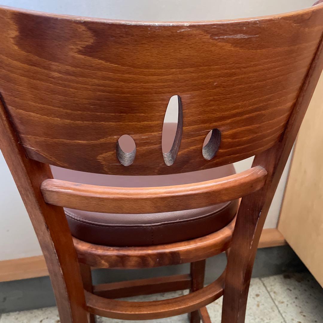 カウンターチェア　木製ハイチェア　1脚①