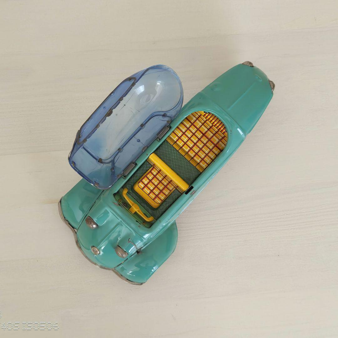 ブリキ　自動車　BANDAI　バンダイ　メッサーシュミット　緑色