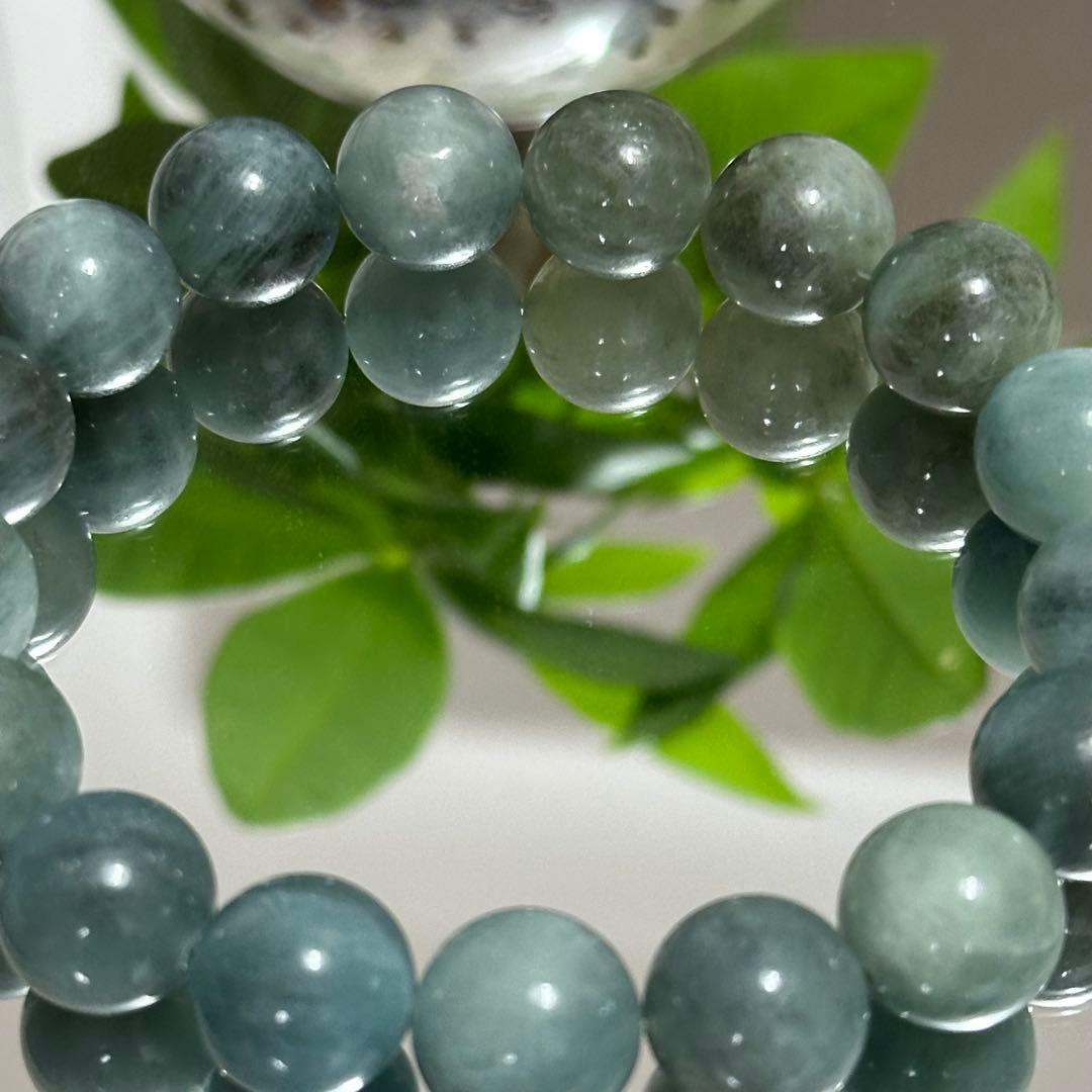 激レア 高品質 グリーン アクアマリン 大玉 ブレスレット 天然石