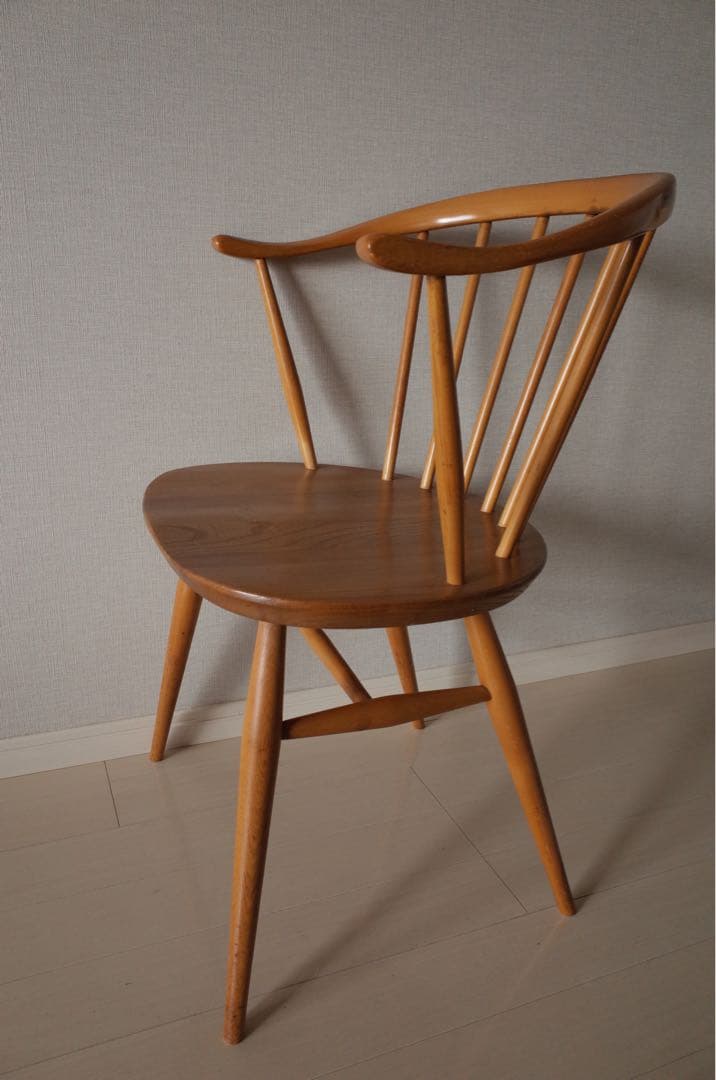 アーコールERCOLスモーカーズチェア/カウホーンチェア/英国アンティークチェア