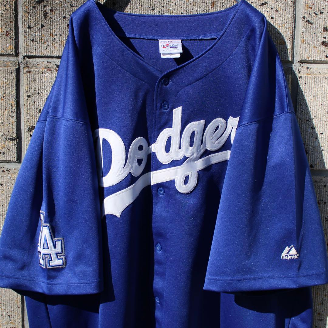 Majestic 00s ロサンゼルス ドジャース XXL 古着ゲームシャツ