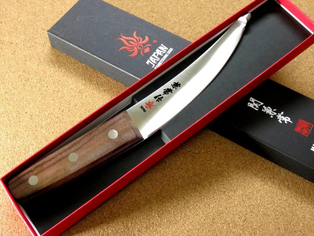関の刃物 腸裂き 140mm 関兼常 全鋼 炭素鋼 肉解体 狩猟包丁 右利 片刃