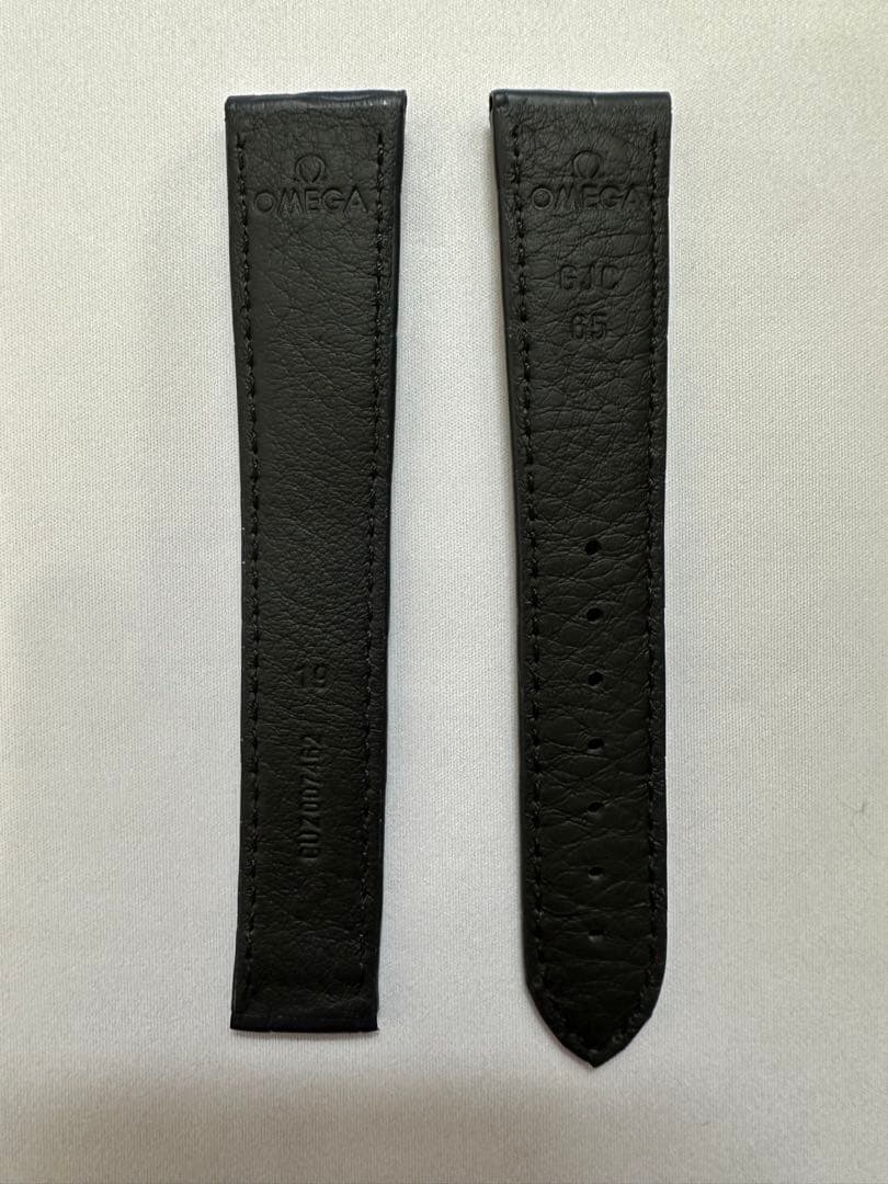 【純正品】オメガ ネイビーアリゲーターレザーストラップ 19mm
