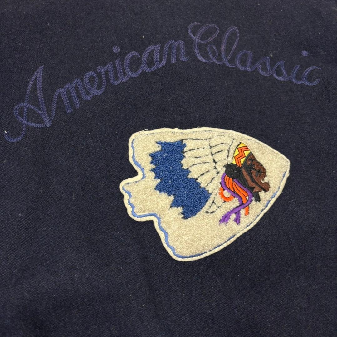 AVIREX RED SKY ウール × レザー スタジャン DM993