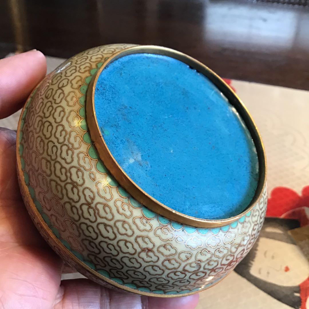 147 アンティーク七宝焼 有線七宝 ジュエリーケース 小物入れ