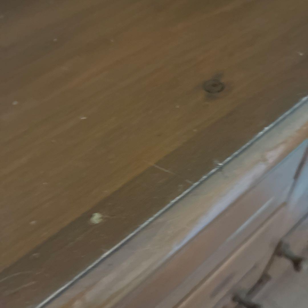 アンファン　食器棚 木製ガラス扉付きキャビネット