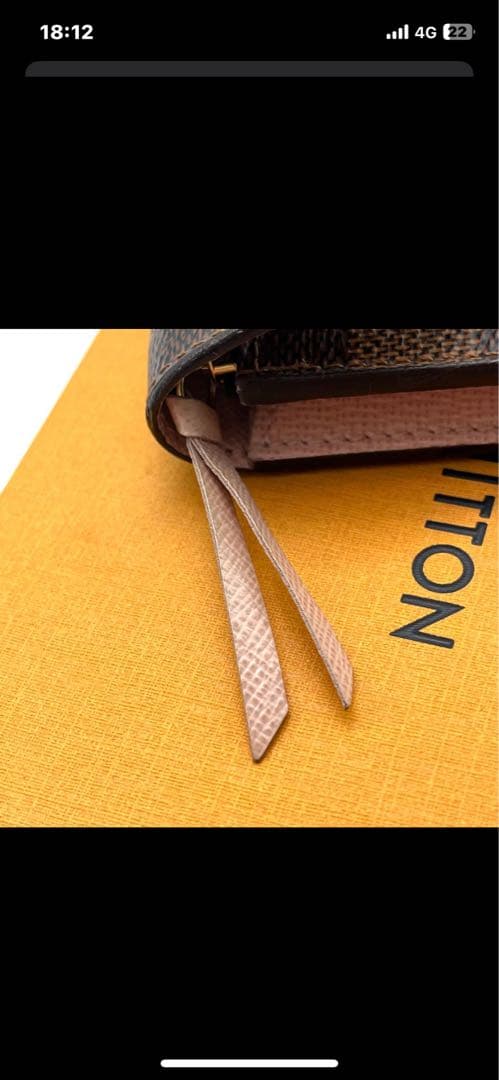 ルイヴィトン　ポルトモネロザリ　ダミエ　ローズバレリーヌ　折り財布